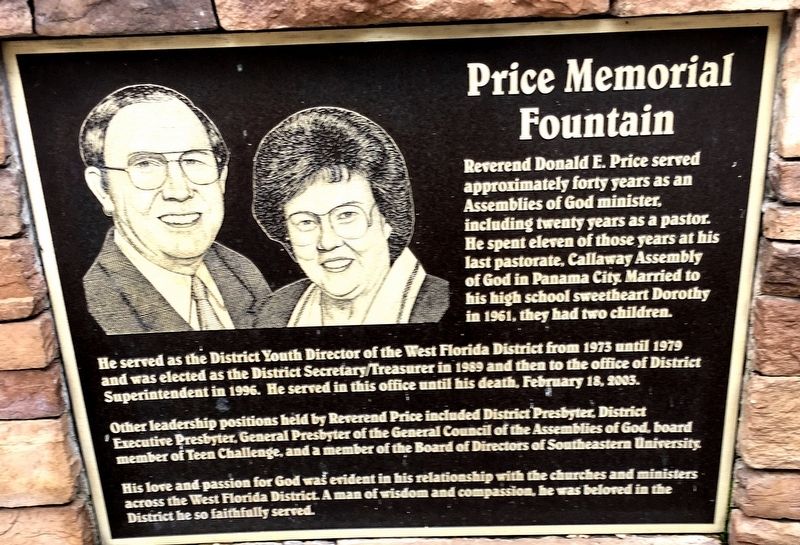 Price Memorial Fountain Marker image. Click for full size.