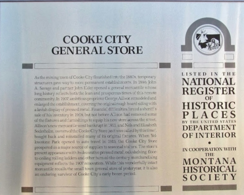 Cooke City General Store Marker