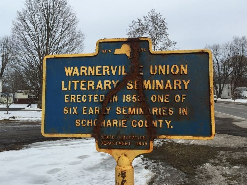 Warnerville Union Literary Seminary Marker image. Click for full size.