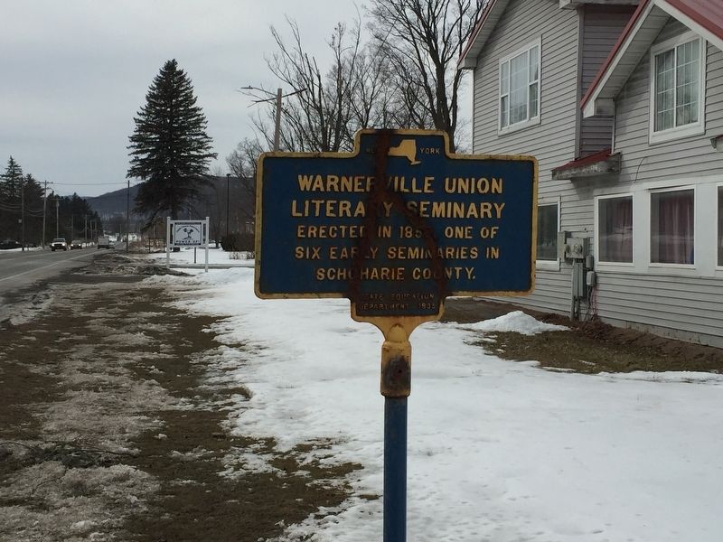 Warnerville Union Literary Seminary Marker image. Click for full size.