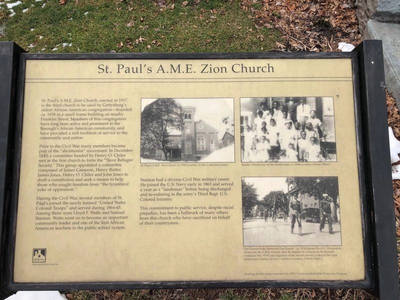 St. Paul's A.M.E. Zion Church Marker image. Click for full size.