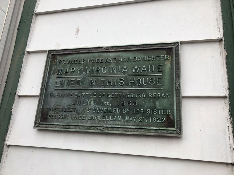 Mary Virginia Wade Lived in This House Marker image. Click for full size.
