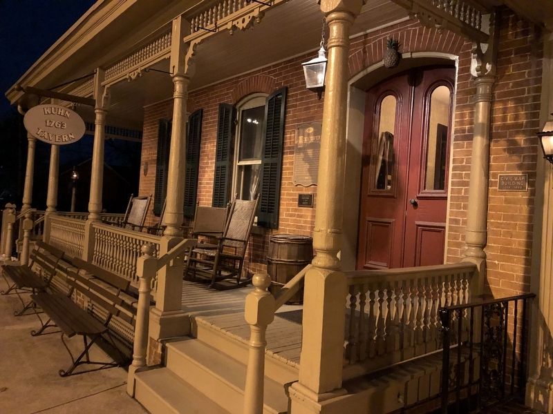 The front porch of Kuhn Tavern image. Click for full size.