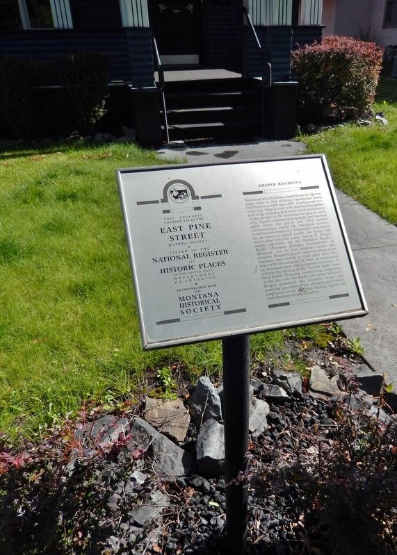 Draper Residence Marker (<i>tall view</i>) image. Click for full size.