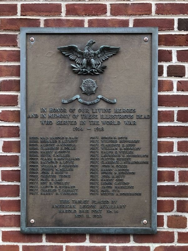 World War I Memorial image. Click for full size.