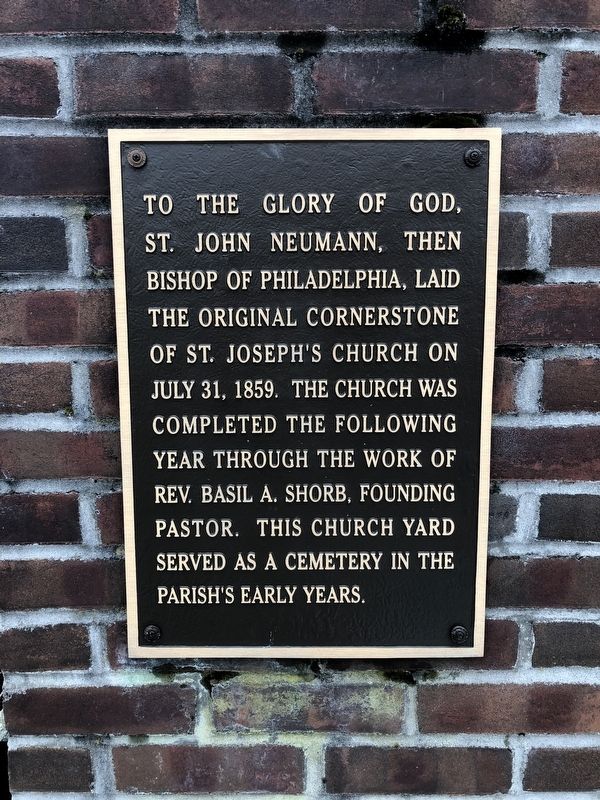 St. Joseph's Church Marker image. Click for full size.