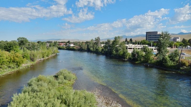 Clark Fork River (<i>view looking northwest from Orange Street Bridge</i>) image. Click for full size.