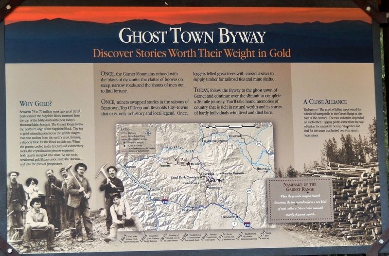 Ghost Town Byway Marker image. Click for full size.