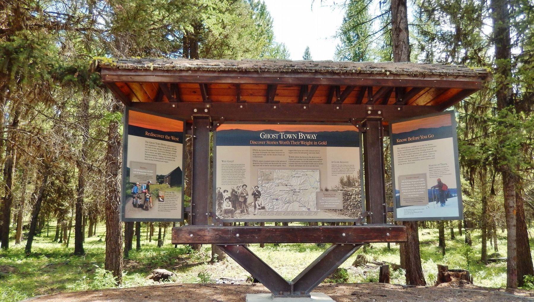Ghost Town Byway Marker Kiosk image. Click for full size.