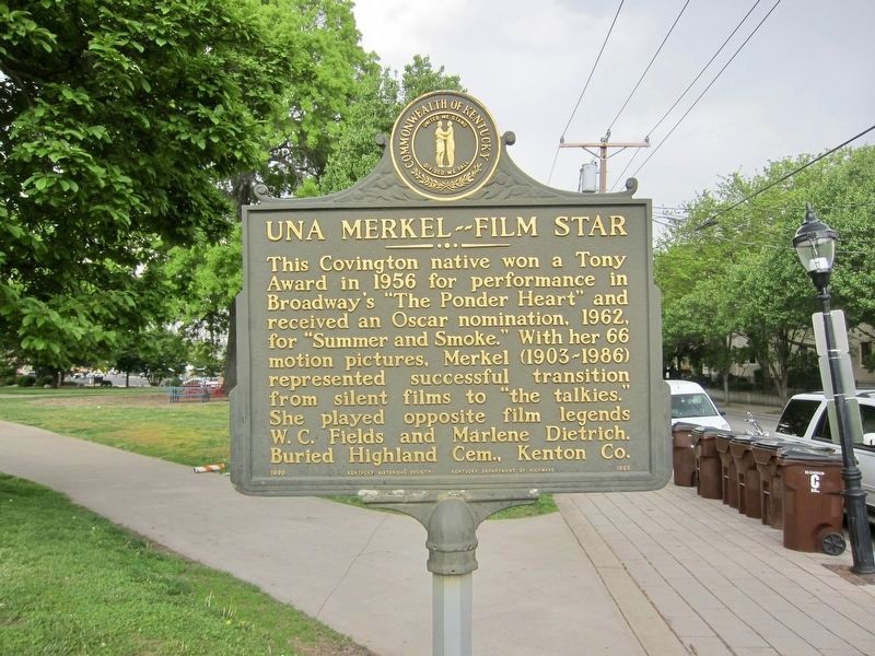 Una Merkel ~~ Film Star Marker image. Click for full size.