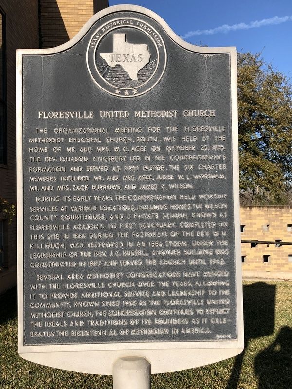Floresville United Methodist Church Marker image. Click for full size.