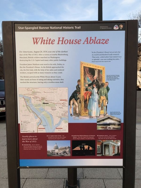 White House Ablaze Marker image. Click for full size.