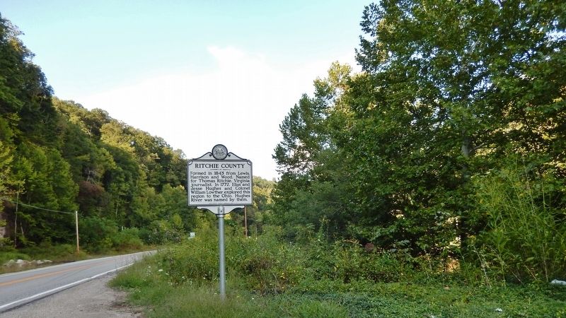 Ritchie County Marker (<i>wide view; looking east along Staunton Turnpike</i>) image. Click for full size.