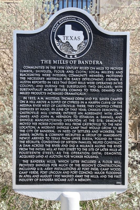 The Mills of Bandera Marker image. Click for full size.