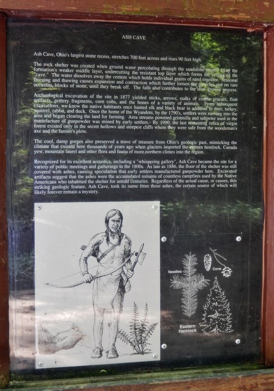 Ash Cave Marker image. Click for full size.