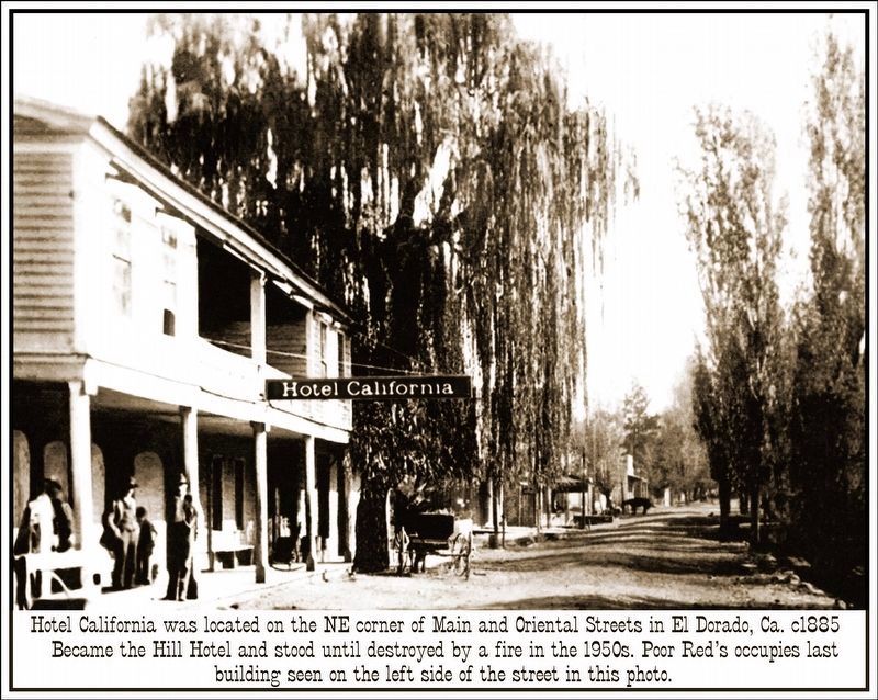 Hotel California also known as the Hill Hotel c1889 image. Click for full size.