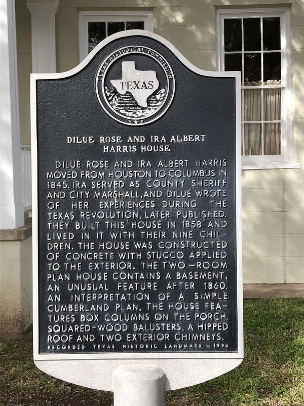 Dilue Rose and Ira Albert Harris House Marker image. Click for full size.