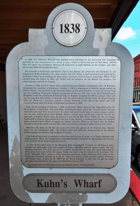 Kuhn's Wharf Marker image. Click for full size.