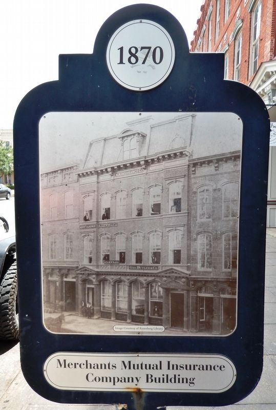 Merchants Mutual Insurance Company Building Marker (<i>side 2</i>) image. Click for full size.