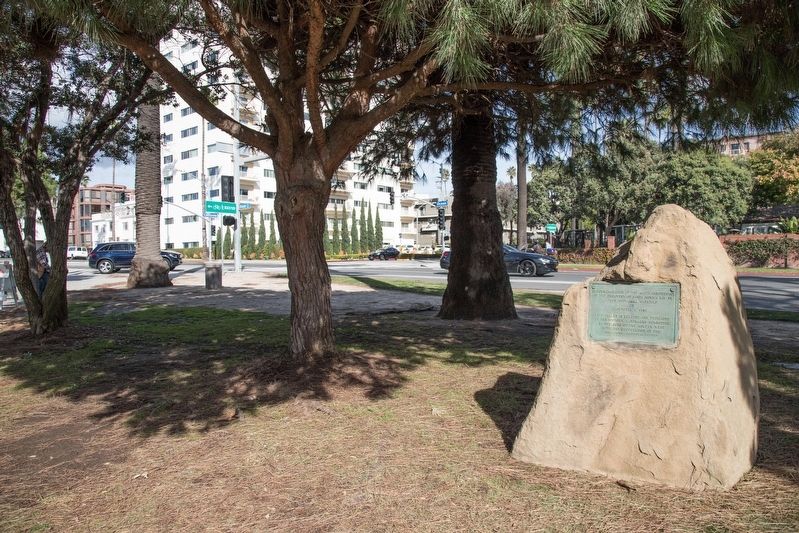 The Discovery of Santa Monica Monument image. Click for full size.