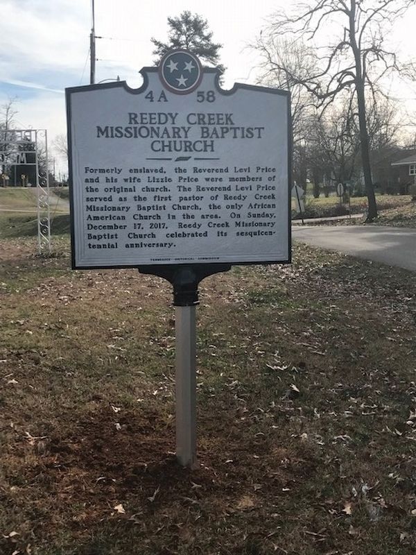 Reedy Creek Missionary Baptist Church Marker image. Click for full size.