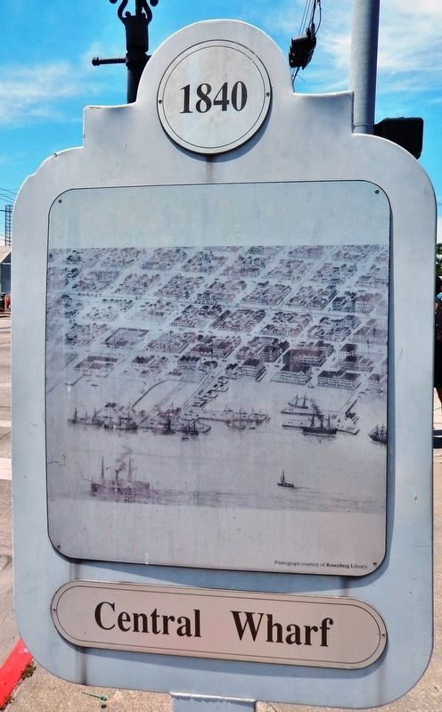 Central Wharf Marker (<i>side 2; facing south</i>) image. Click for full size.