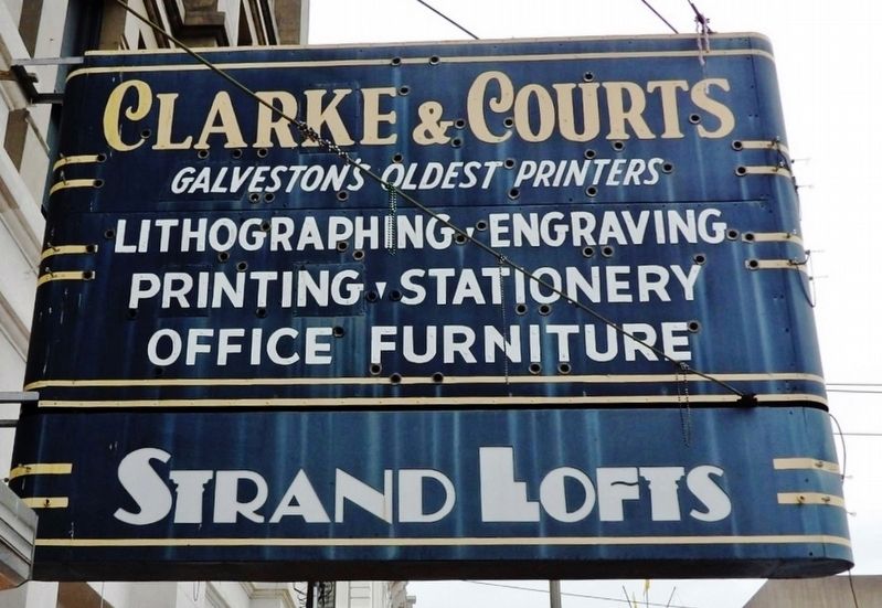 Clarke & Courts Building Sign image. Click for full size.