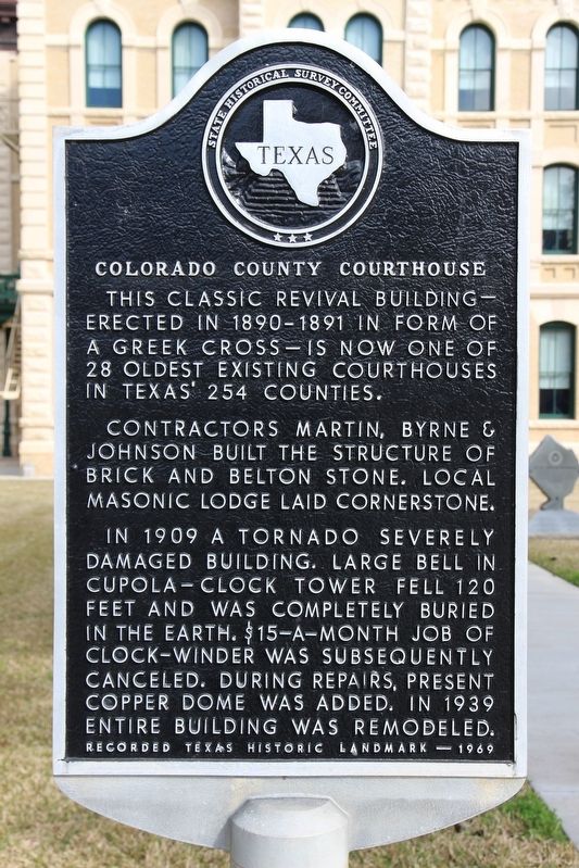 Colorado County Courthouse Marker image. Click for full size.