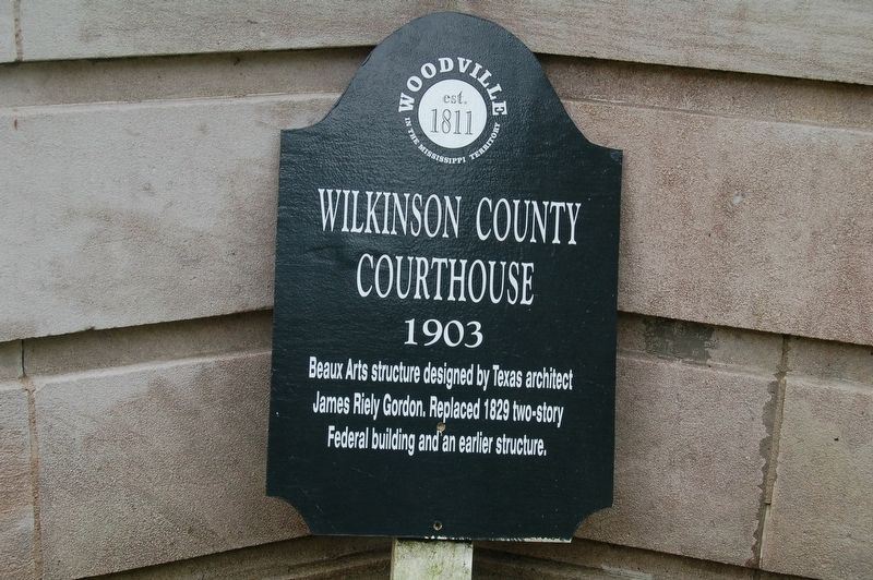 Wilkinson County Courthouse Marker. Click for full size. Wilkinson County Courthouse Marker image. Click for full size.