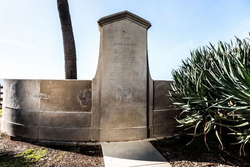 John P. Jones Monument, back image. Click for full size.