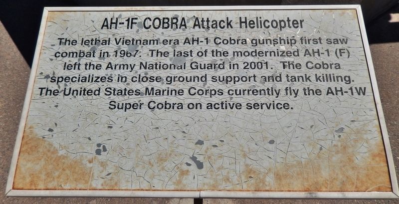 AH-1F COBRA Attack Helicopter Marker image. Click for full size.