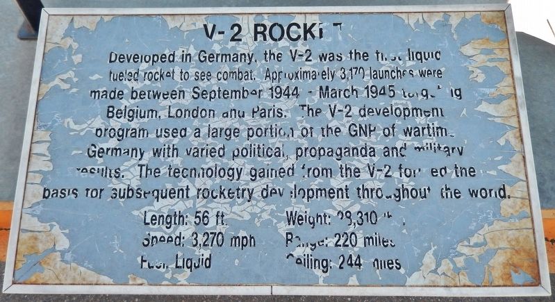 V2 Rocket Marker image. Click for full size.