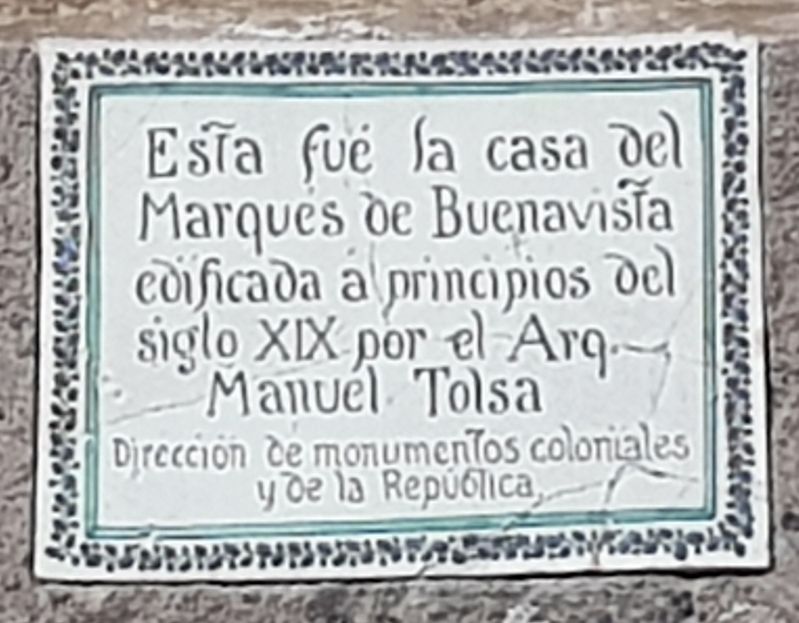 House of the Marqués de Buenavista Marker image. Click for full size.