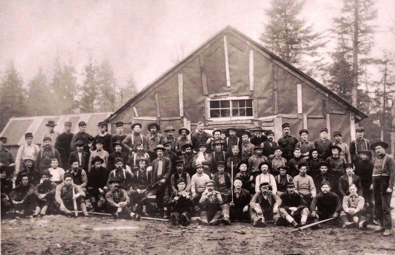 Marker detail: Swedish Lumberjacks. Click for full size. Marker detail: Swedish Lumberjacks image. Click for full size.