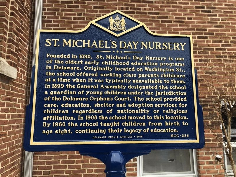 St. Michael's Day Nursery Marker. Click for full size. St. Michael's Day Nursery Marker image. Click for full size.