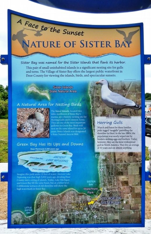 Nature of Sister Bay Marker. Click for full size. Nature of Sister Bay Marker image. Click for full size.