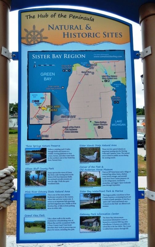 Natural & Historical Sites Panel (<i>mounted adjacent to marker on right side of kiosk</i>). Click for full size. Natural & Historical Sites Panel (<i>mounted adjacent to marker on right side of kiosk</i>) image. Click for full size.