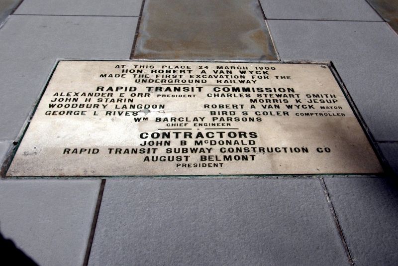 First Underground Railway Excavation Marker image. Click for full size.