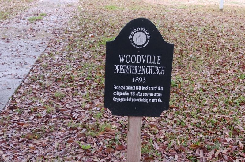 Woodville Presbyterian Church Marker image. Click for full size.