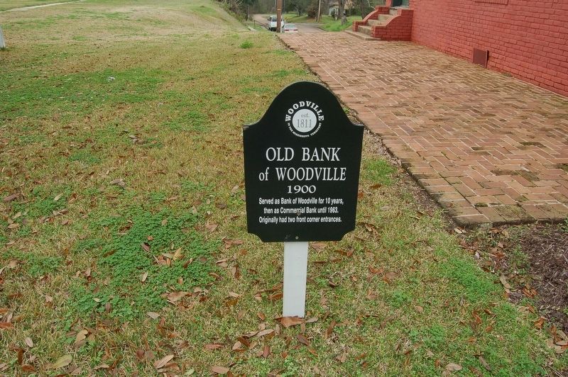 Old Bank of Woodville Marker image. Click for full size.