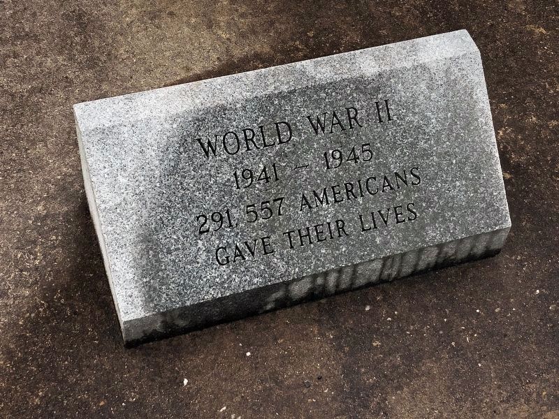 World War II plaque. Click for full size. World War II plaque image. Click for full size.
