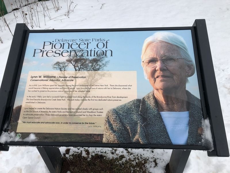 Lynn W. Williams - Pioneer of Preservation Marker image. Click for full size.