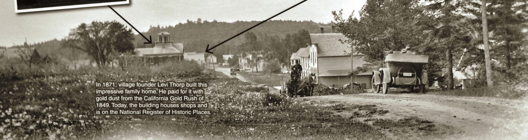 Marker detail: View looking south toward downtown Egg Harbor, 1925 image. Click for full size.