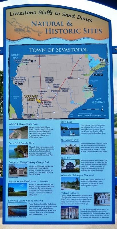 Natural & Historical Sites Panel (<i>mounted adjacent to marker on left side of kiosk</i>) image. Click for full size.