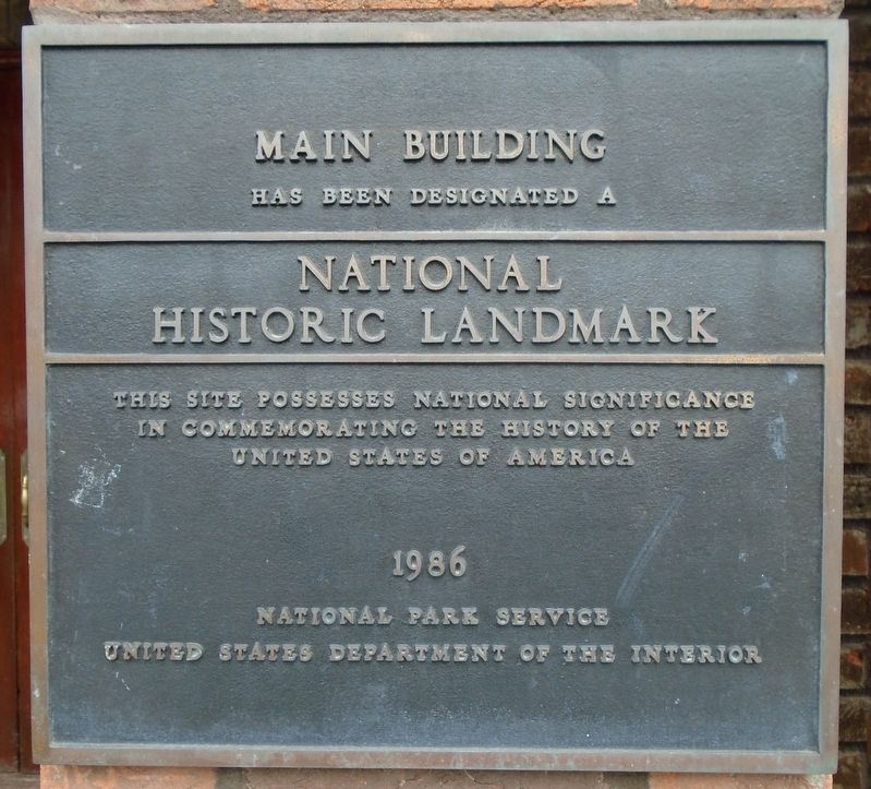 Main Building NHL Marker image. Click for full size.