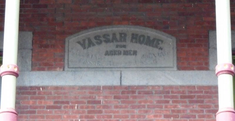Vassar Home for Aged Men Name Stone image. Click for full size.