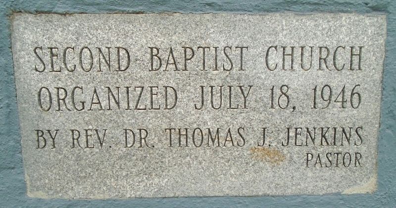 Second Baptist Church Marker. Click for full size. Second Baptist Church Marker image. Click for full size.