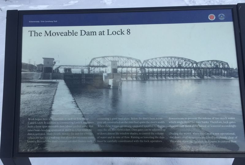 The Movable Dam at Lock 8 Marker image. Click for full size.