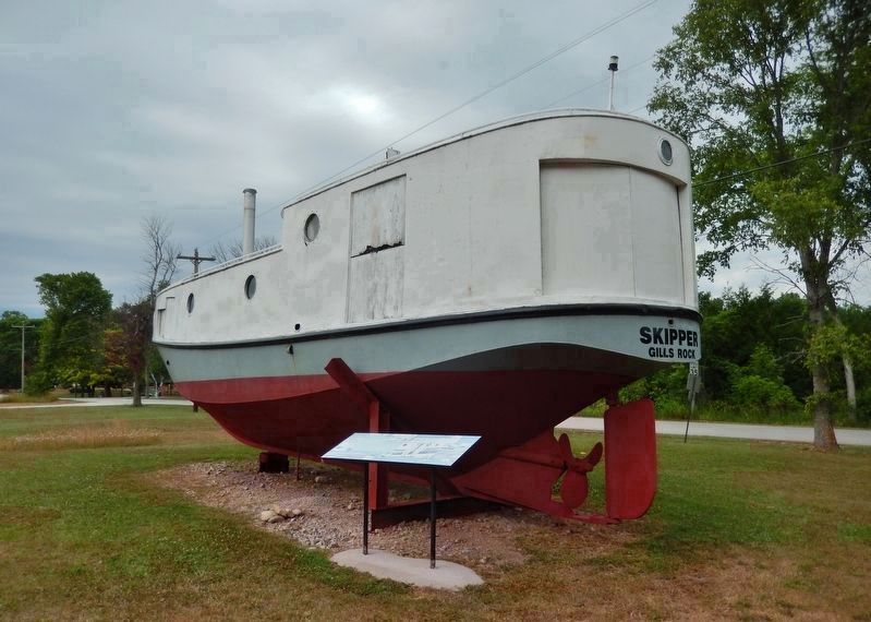 Marker beside <i>Skipper</i> stern image. Click for full size.