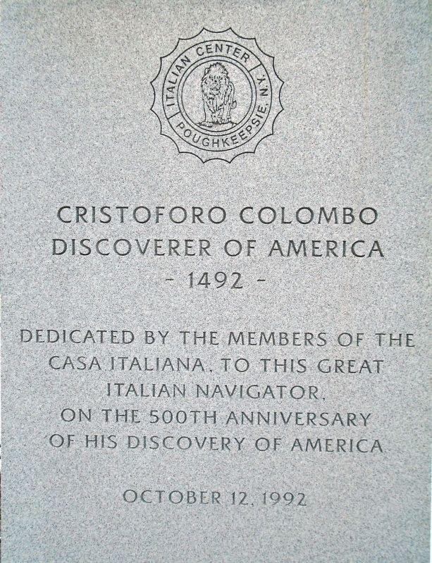 Cristoforo Colombo Marker. Click for full size. Cristoforo Colombo Marker image. Click for full size.